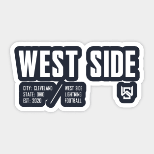 West Side Lightning Football Sticker